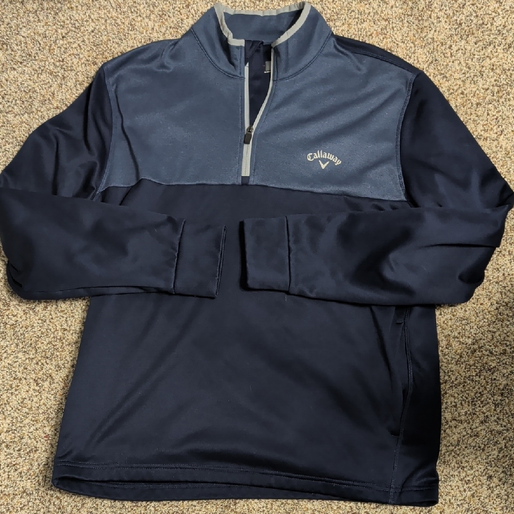 Callaway Blue and Gray Quarter-Zip Top